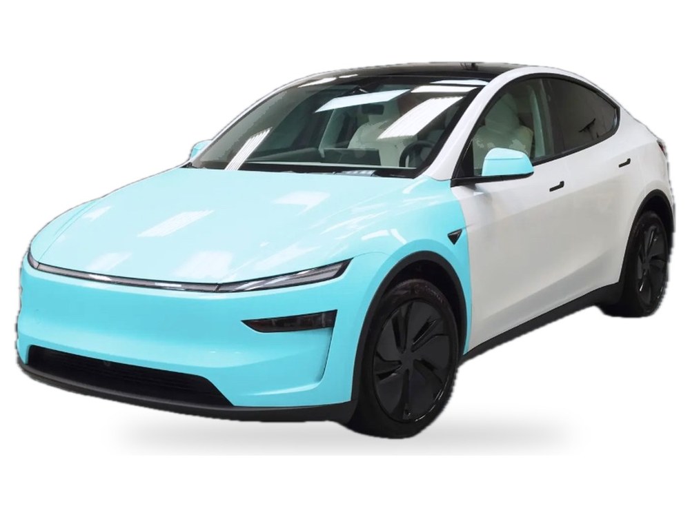 Full front end coverage shown in blue